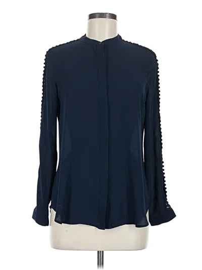 Pre-owned Collective Concepts Long Sleeve Blouse In Blue