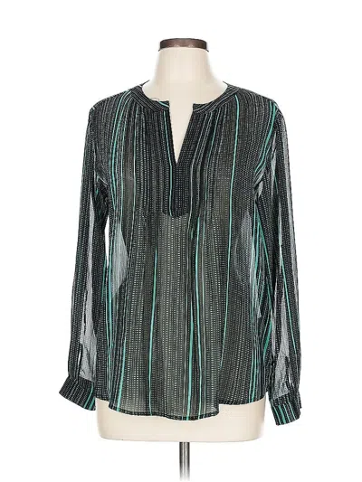 Pre-owned Collective Concepts Long Sleeve Blouse In Green
