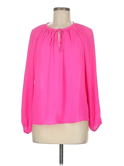 Pre-owned Collective Concepts Long Sleeve Blouse In Pink
