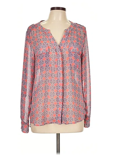 Pre-owned Collective Concepts Long Sleeve Blouse In Pink