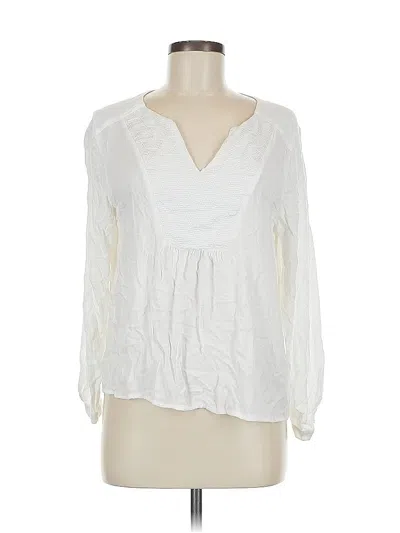 Pre-owned Collective Concepts Long Sleeve Blouse In White