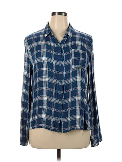 Pre-owned Collective Concepts Long Sleeve Button Down Shirt In Blue