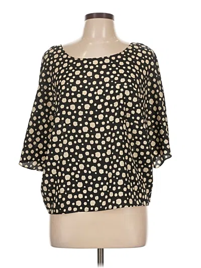 Pre-owned Collective Concepts Short Sleeve Blouse In Black