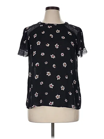 Pre-owned Collective Concepts Short Sleeve Blouse In Black