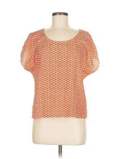 Pre-owned Collective Concepts Short Sleeve Blouse In Orange