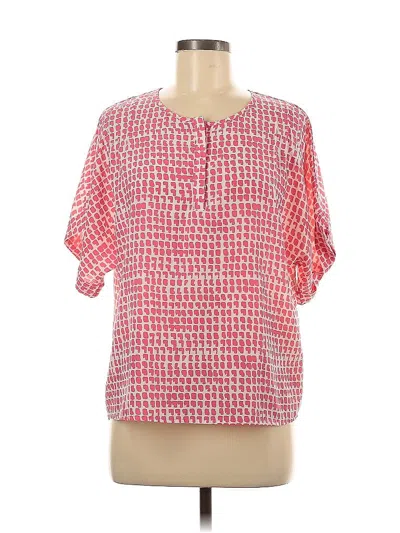 Pre-owned Collective Concepts Short Sleeve Blouse In Pink