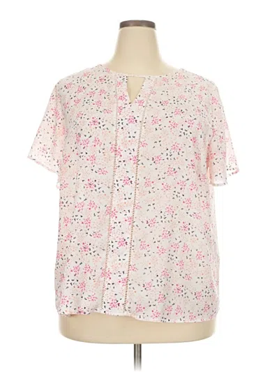Pre-owned Collective Concepts Short Sleeve Blouse In Pink