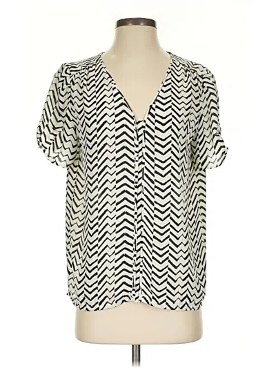 Pre-owned Collective Concepts Short Sleeve Blouse In Silver