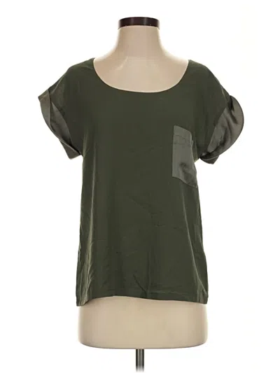 Pre-owned Collective Concepts Short Sleeve Top Green Square Neckline Tops