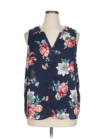 Pre-owned Collective Concepts Sleeveless Blouse In Blue