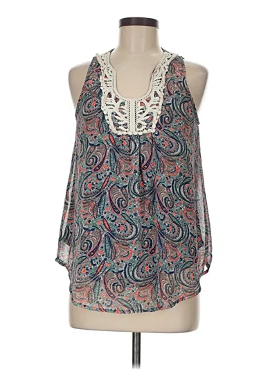 Pre-owned Collective Concepts Sleeveless Blouse In Blue