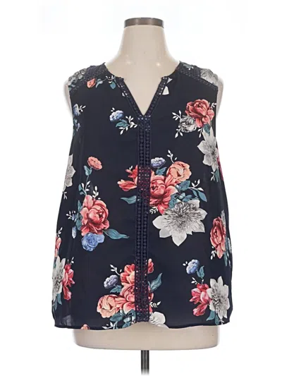 Pre-owned Collective Concepts Sleeveless Blouse In Blue