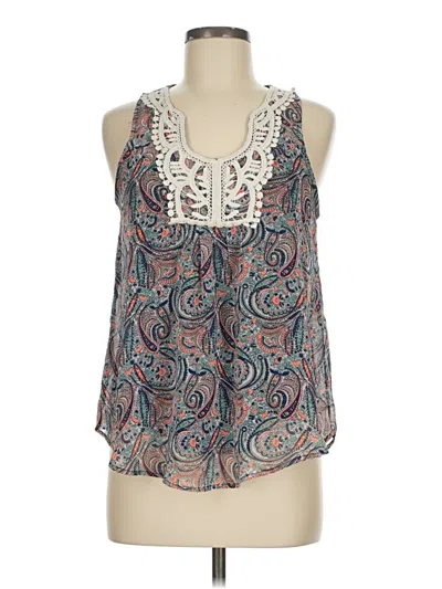 Pre-owned Collective Concepts Sleeveless Blouse In Blue