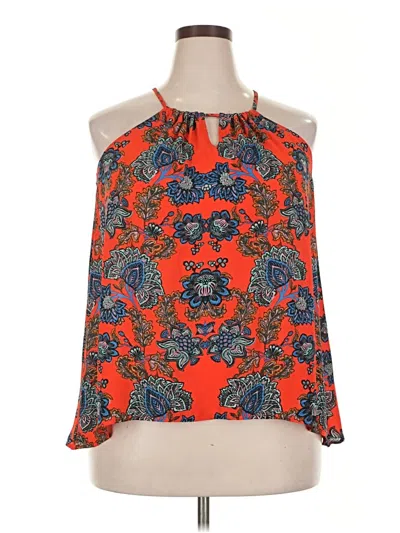 Pre-owned Collective Concepts Sleeveless Blouse In Orange