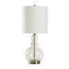 Collective Design By Stylecraft Glass Gourd Table Lamp In White