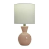 Collective Design By Stylecraft Soft Pink Ceramic Table Lamp In Pink