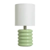 Collective Design By Stylecraft Stacked Green Ceramic Table Lamp In Green