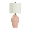 Collective Design By Stylecraft Terracotta Blush Ceramic Table Lamp In Pink