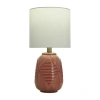Collective Design By Stylecraft Textured Berry Ceramic Table Lamp In Red