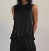 Collective Pleated Crinkle Tank Top In Black