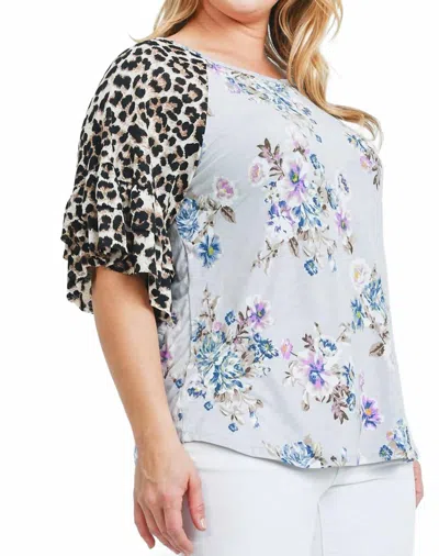 Collective Rack Floral & Leopard In Multicolor In Blue