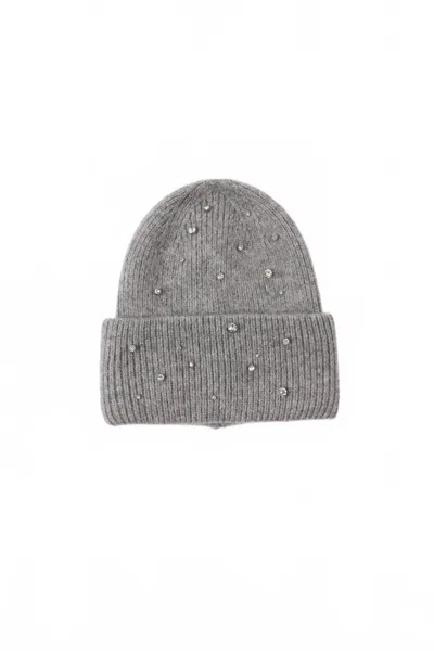 Collective Women's Crystal Embellished Beanie Hat In Grey In Gray