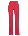 Collectors Club Woman Pants Red Size 4 Polyester, Viscose, Cotton, Elastane In Red