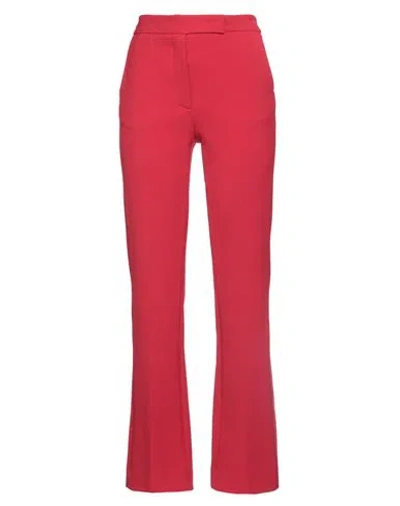 Collectors Club Woman Pants Red Size 4 Polyester, Viscose, Cotton, Elastane