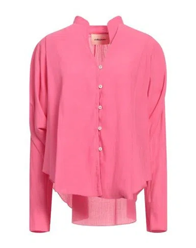 Collectors Club Woman Shirt Fuchsia Size 8 Viscose, Polyamide In Pink