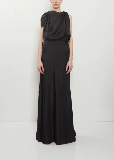 Colleen Allen Apron Wrap Dress In Black