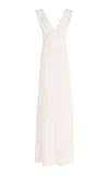 Colleen Allen Bias Silk Twill Dress In White