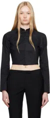 Colleen Allen Black Cotton Bodice Shirt In Black