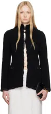 Colleen Allen Black Fleece Shrunken Jacket In Black