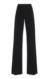 Colleen Allen Bootcut Tailored Wool Pants In Black