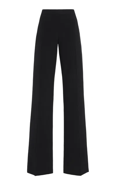 Colleen Allen Bootcut Tailored Wool Pants In Black