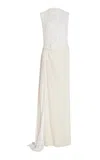Colleen Allen Calico Cotton Wrap Dress In White