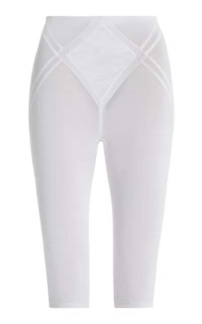 Colleen Allen Contour Lace Capris In White
