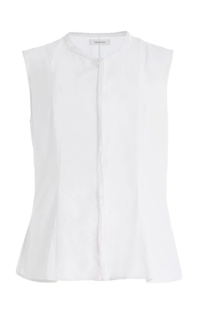 Colleen Allen Cotton Bodice Top In White