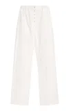 Colleen Allen Cotton Drawstring Pants In White