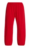 Colleen Allen Cotton Jersey Cropped Pants In Red