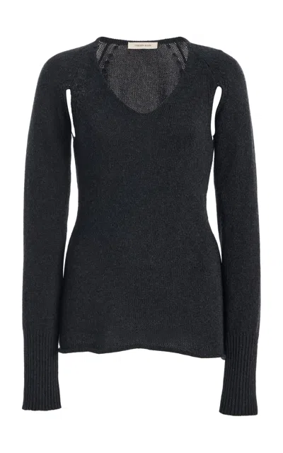 Colleen Allen Cotton-cashmere Top In Black