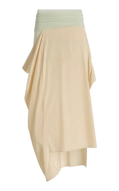 Colleen Allen Draped Stocking Waist Skirt In Brown