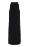 Colleen Allen Drawstring Jersey Cotton Skirt In Black