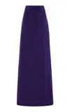 Colleen Allen Drawstring Jersey Cotton Skirt In Purple