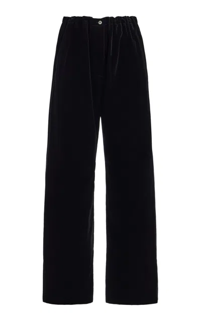Colleen Allen Drawstring Velvet Pant In Black