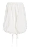 Colleen Allen Gathered Cotton Bloomer In White