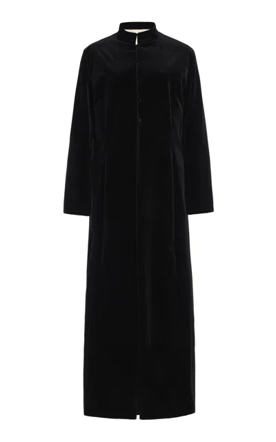 Colleen Allen House Cotton Coat In Black