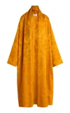 Colleen Allen Jaquard Silk Cloak In Orange
