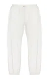 Colleen Allen Layered Stretch-tulle Capri Pants In Ivory