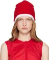 Colleen Allen Ssense Exclusive Red Fleece Beanie In Red